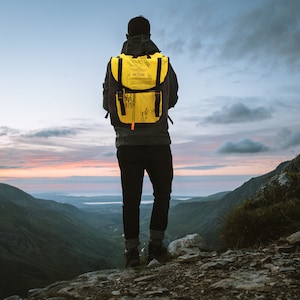 Bag to Life Cargo Backpack made from upcycled aircraft lifejackets image 1