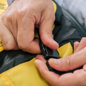 Bag to Life Cargo Backpack made from upcycled aircraft lifejackets image 6