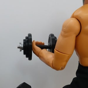1: 6 Skala Miniatur Gym Dumbell Workout Fitness Gewicht Trainning, Fitness Geschenk