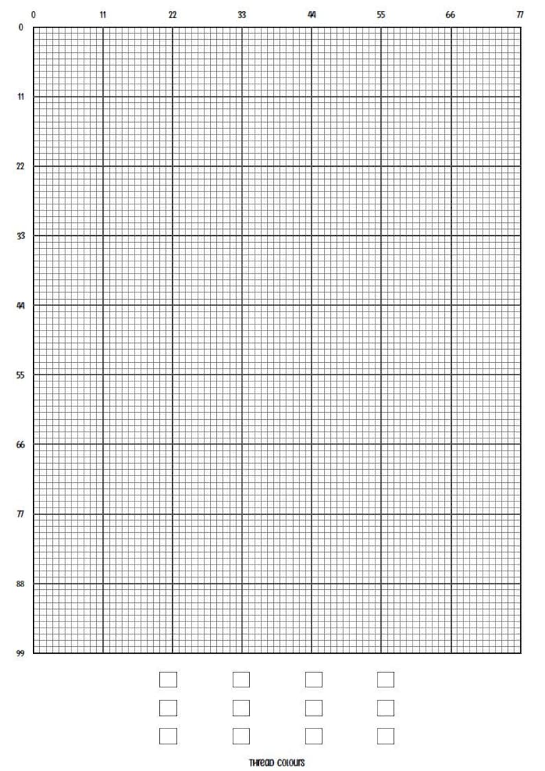 Cross Stitch Grid Template PDF - Etsy