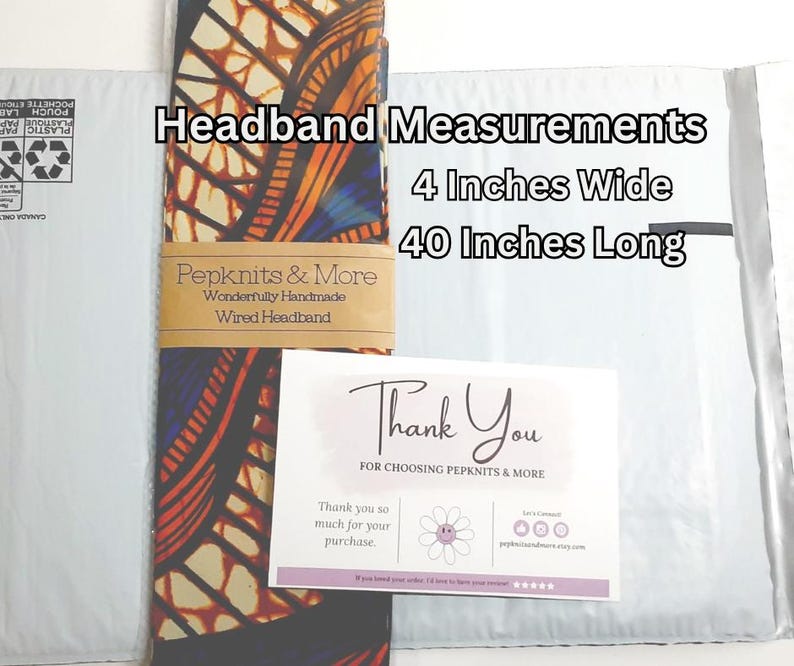 Wired Ankara Headband: Boho Chic African Print Hair Wrap image 4