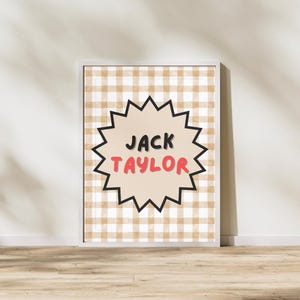 Personalized Nursery Pennant Sign: Custom Baby Name Wall Art (Digital Download)
