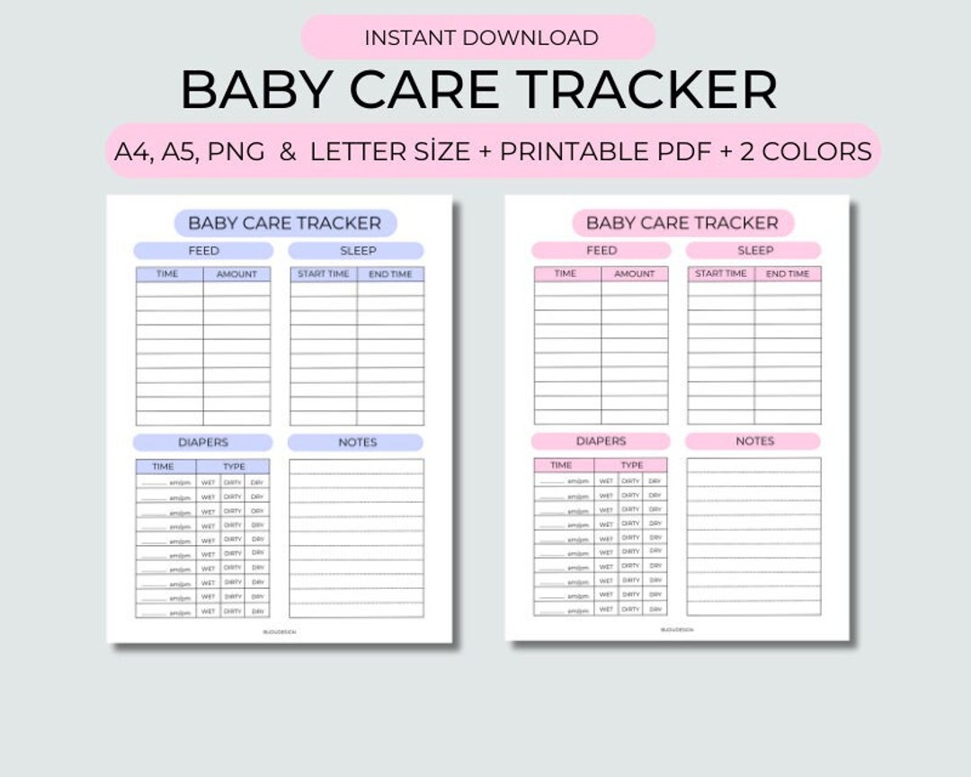 Infant Daily Log Printable, Baby Care Log, Daily Log, Baby Care Tracker ...