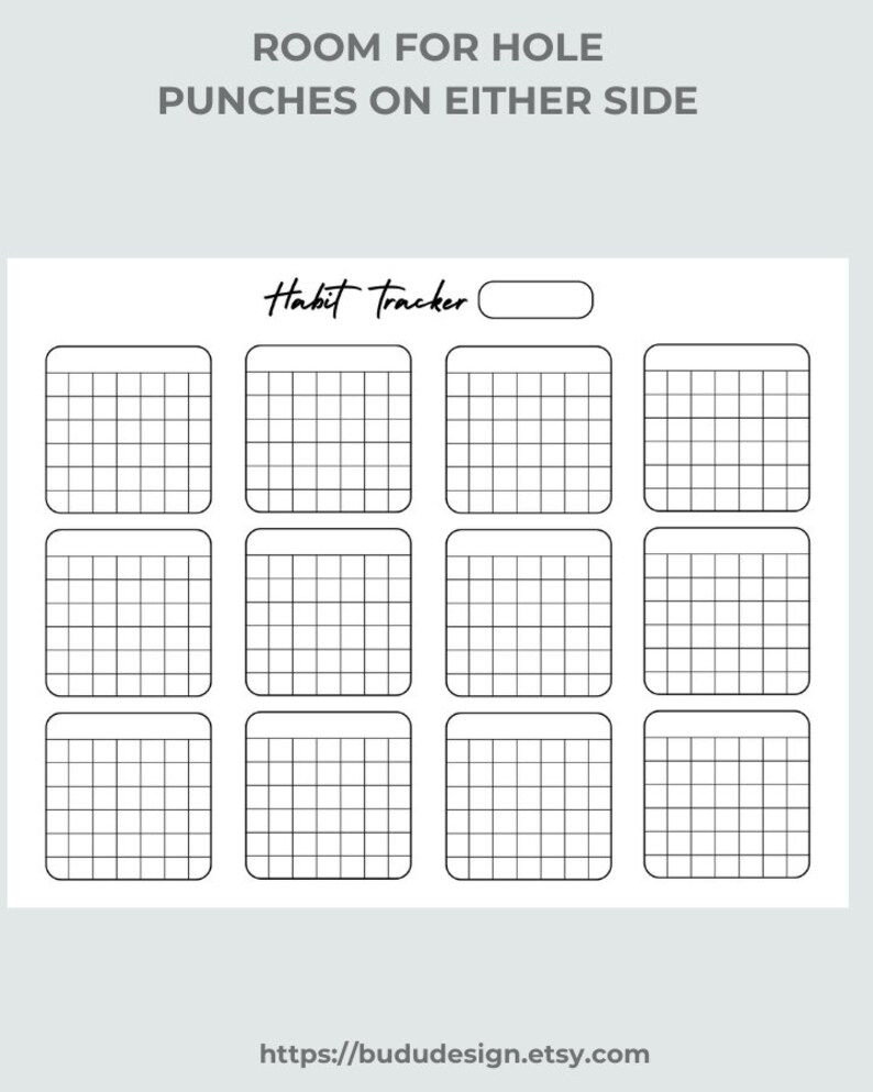 Habit Tracker Printable, Habit Tracker Template, Monthly Habit Tracker ...
