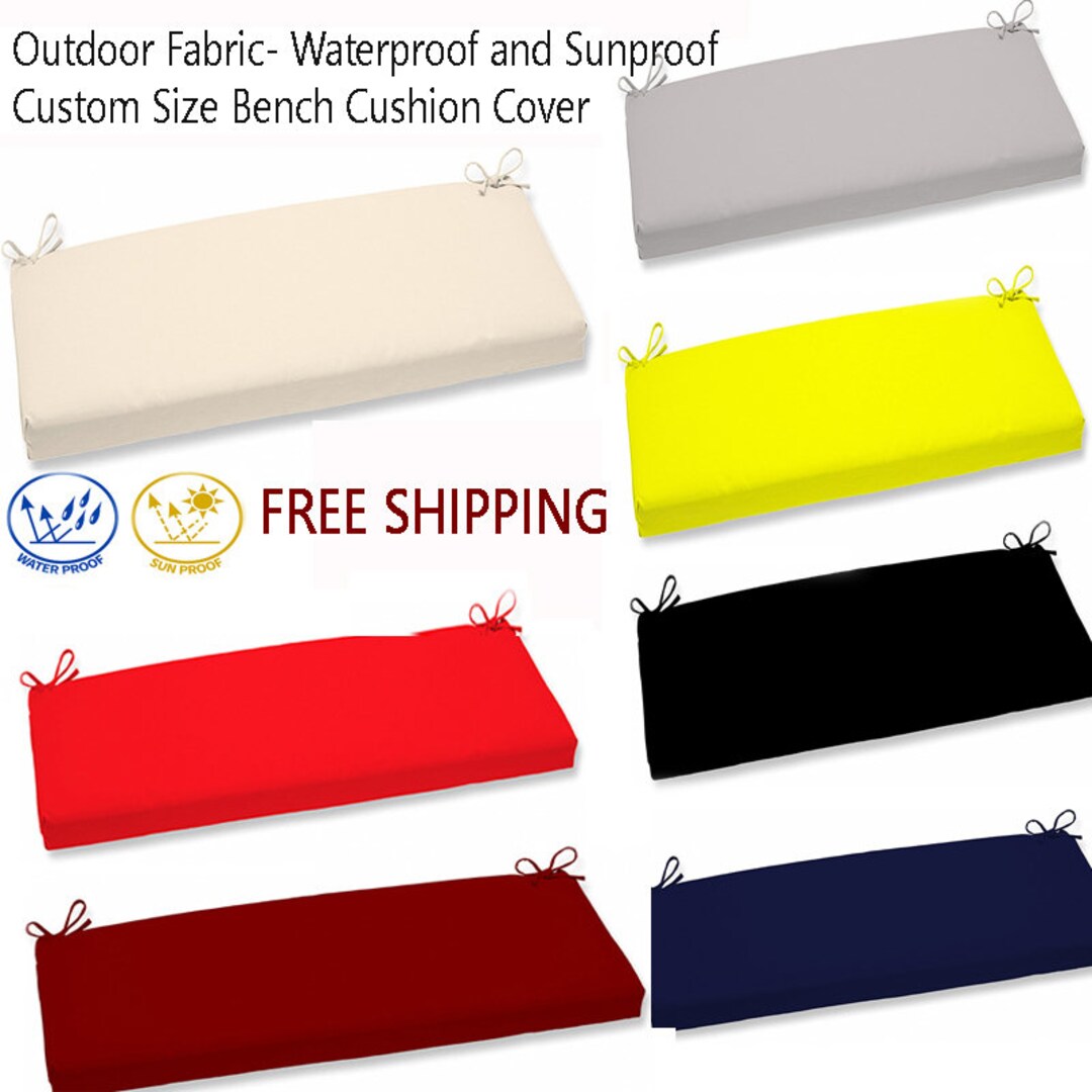 Vibrant and Custom Outdoor Bench Cushion Covers Add Colorful Comfort to