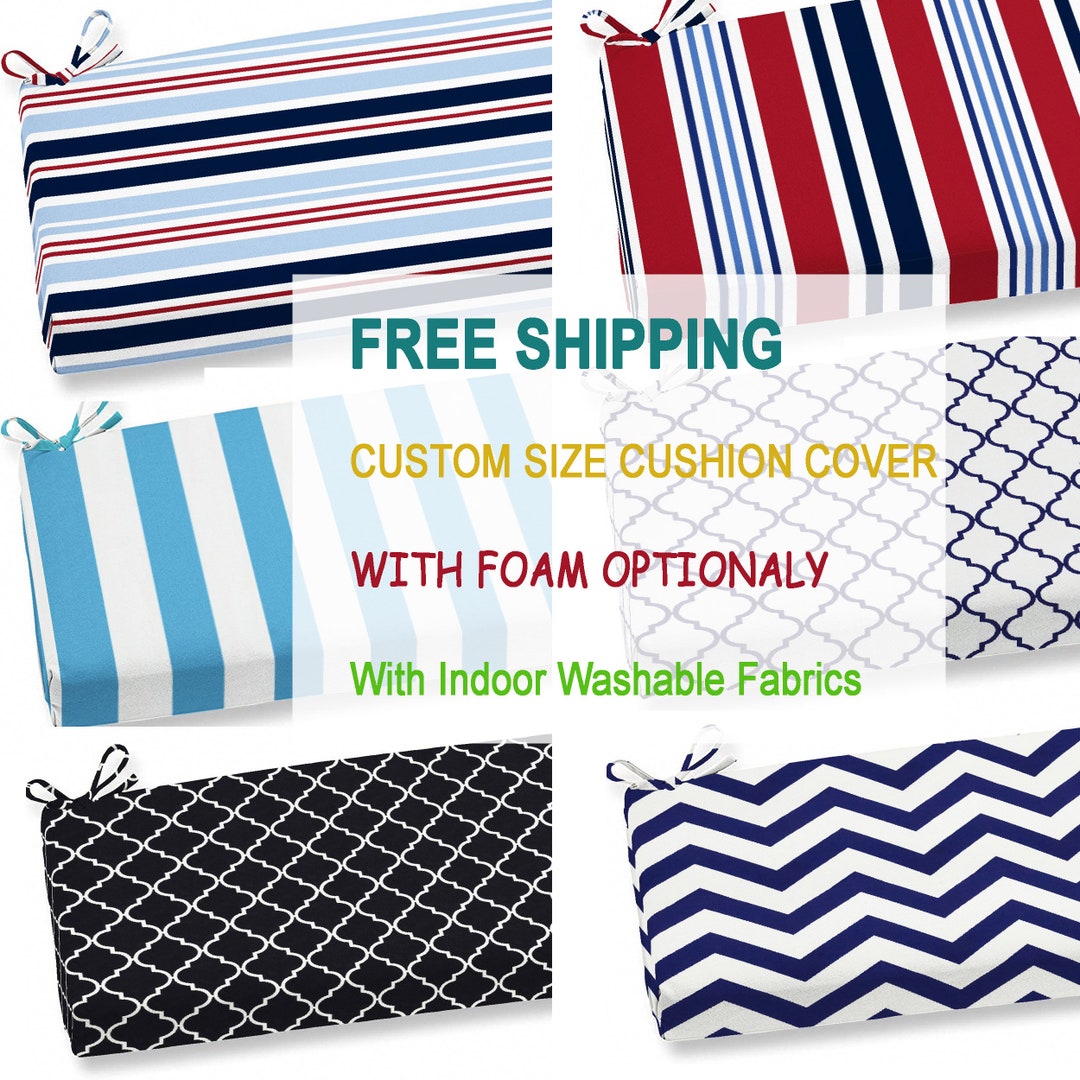 Geometric and Anchor Fabric Indoor Bench Cushions With Sponge Etsy