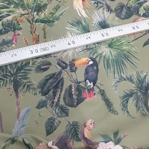 Tropical Forest Pattern Upholstery And Drapery Fabric