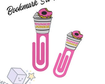 Coffee Junkie Bookmark STL FILE Download-2 sizes -Pre-Colored 3MF Files included-