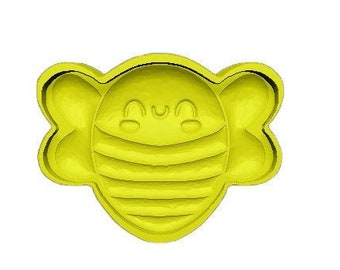Kawaii Bee 1 piece 3-D print Bathbomb Hybrid Mold STL File