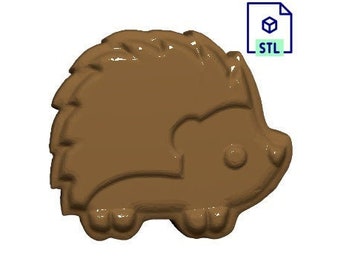 Cute Little Hedgie STL File for 3d printing - Laser CNC Router - 3D Printable model - STL Download vacuum forming mold making