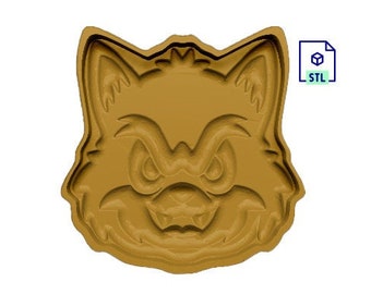 Kawaii Werewolf  1 piece 3-D print Bathbomb Hybrid Mold STL File
