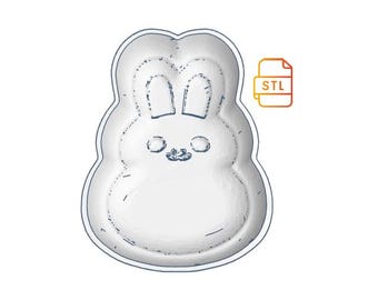 Bunny Cookie HYBRID Bathbomb Mold  STL File for 3d printing - 3d .stl mold - STL Download Hybrid Bathbomb mold download