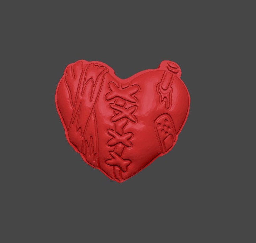 Mended Broken Heart STL File for 3d Printing Laser CNC Router 3D ...