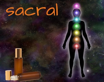 Sacral Chakra Essential Oil/Crystal Roller Bottle Blend