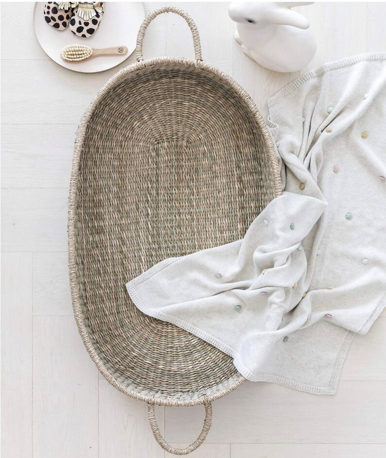 Premium Baby Changing Basket Set for Baby Organic Seagrass Etsy