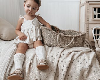 Baby Doll Bassinet - Baby Doll Bed - Moses Basket - Doll Furniture - Doll Accessory - Doll Carrier With Mattress - Baby Doll Carry Bed