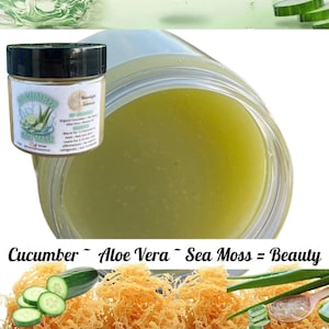 Cucumber Sea Moss Face Mask | Aloe Vera Face Mask | Moonlight Seamoss | Natural Face Mask