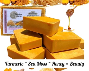 Turmeric Face & Body Sea Moss Soap | Unscented