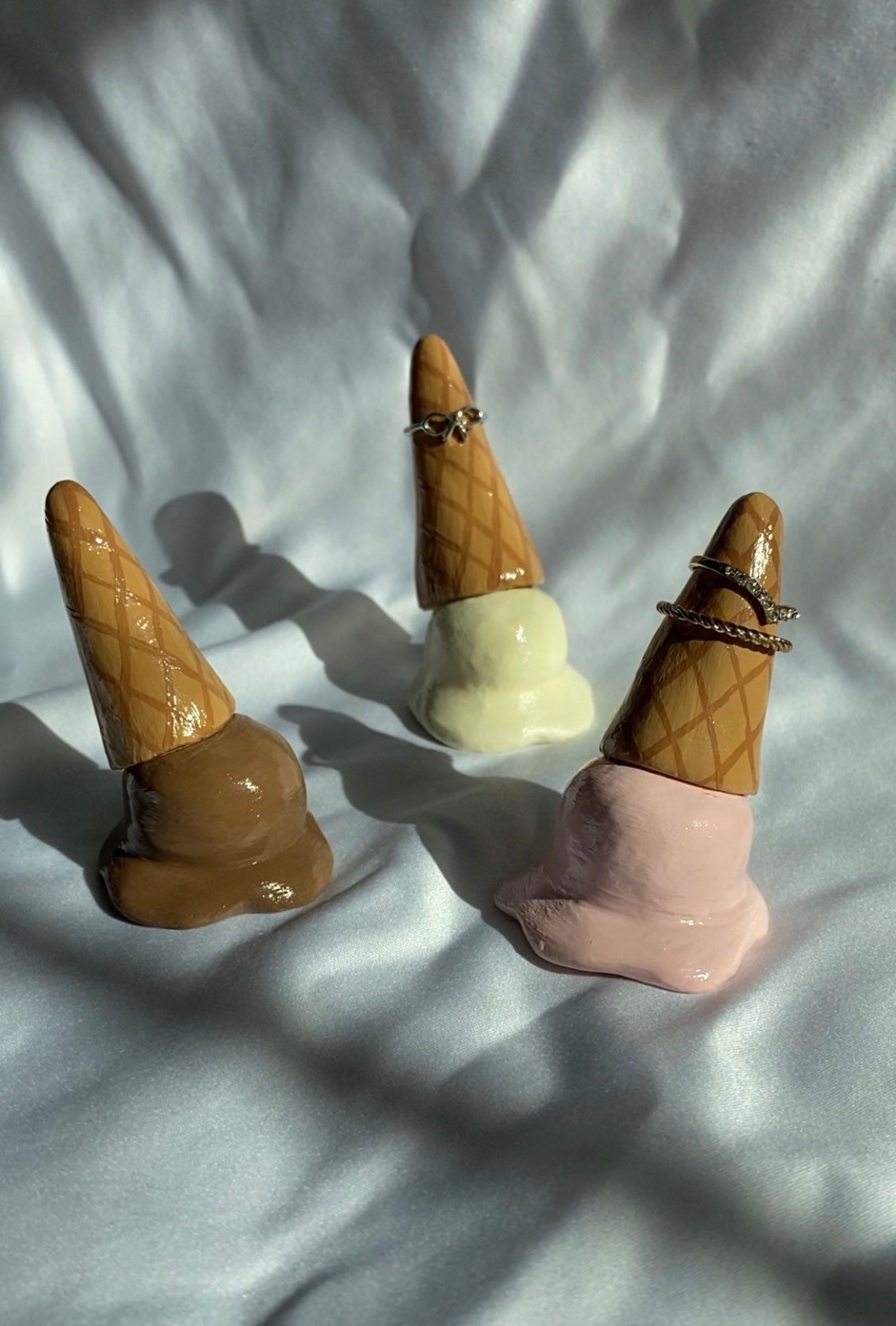 Ice Cream Cone Ring Holder Melted Ice Cream Ring Storage Etsy