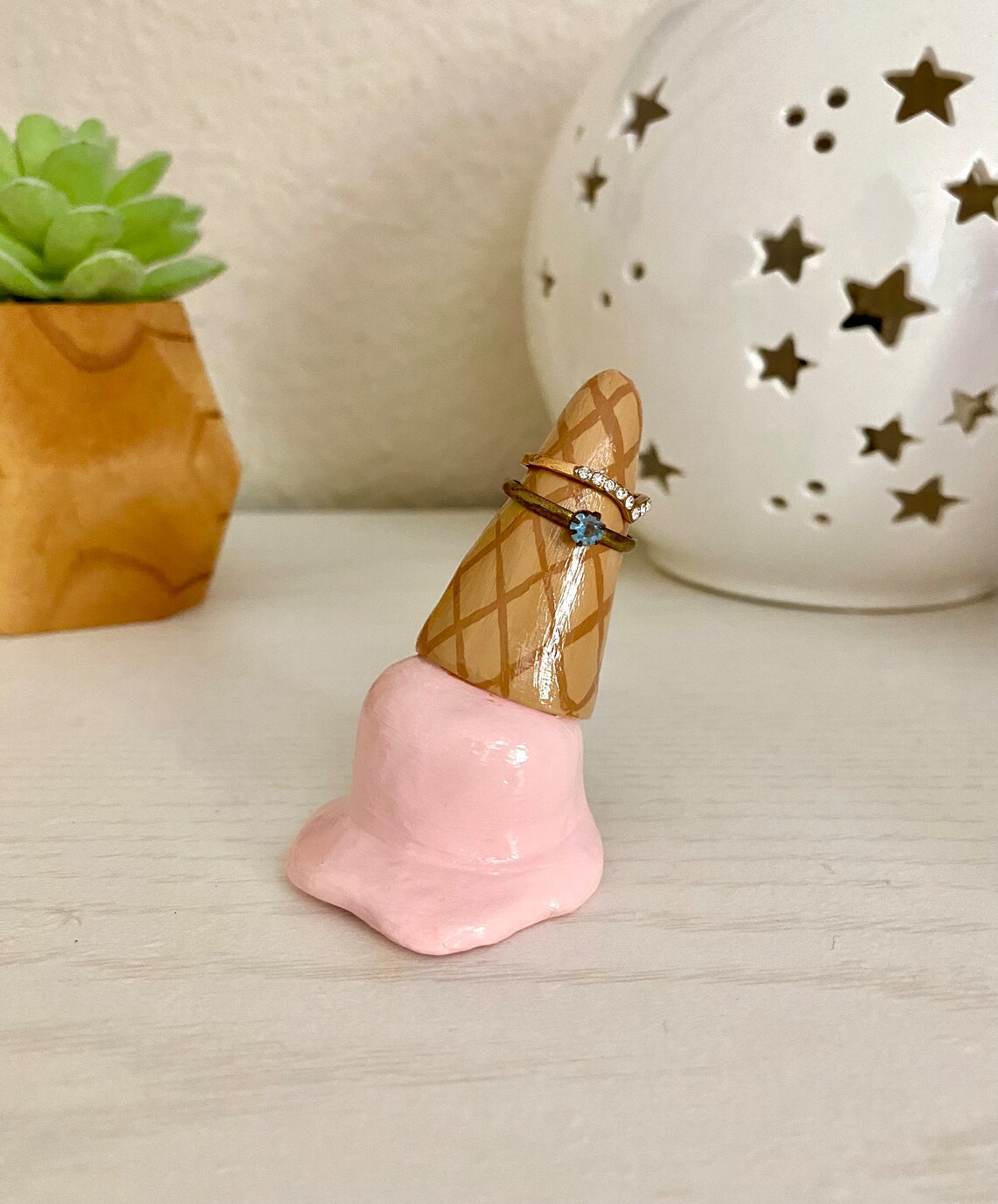 Ice Cream Cone Ring Holder Melted Ice Cream Ring Storage Etsy