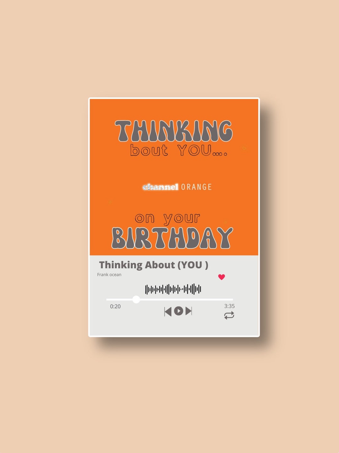 Frank Ocean Birthday Card Celebrity Birthday Card - Etsy