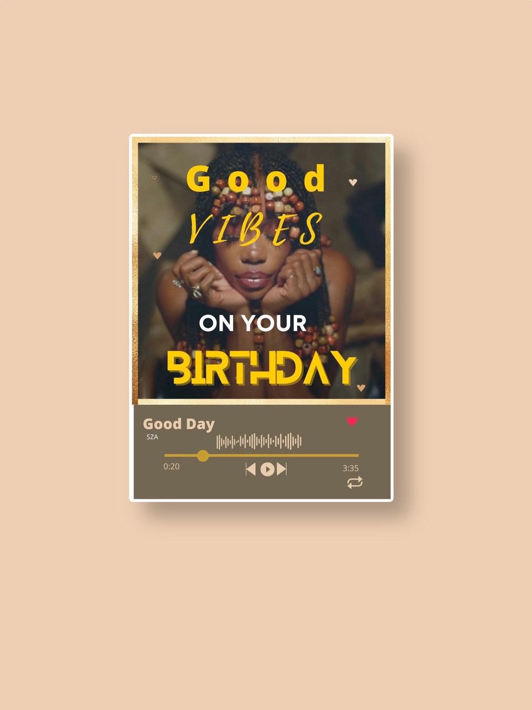 SZA Birthday Card Celebrity Birthday Card Personalized - Etsy
