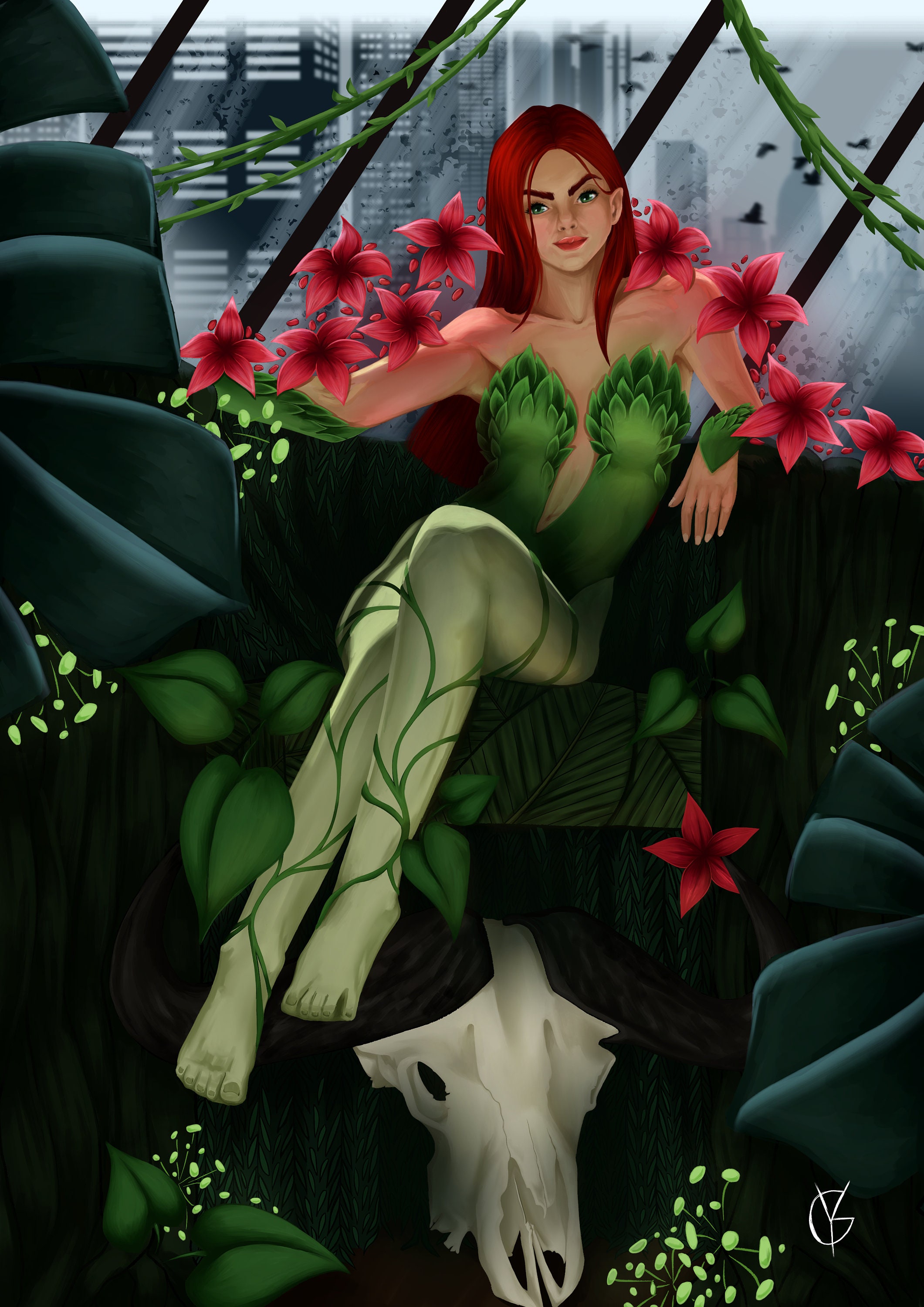 DC Poison Ivy Fan Art Print A4 Etsy Österreich