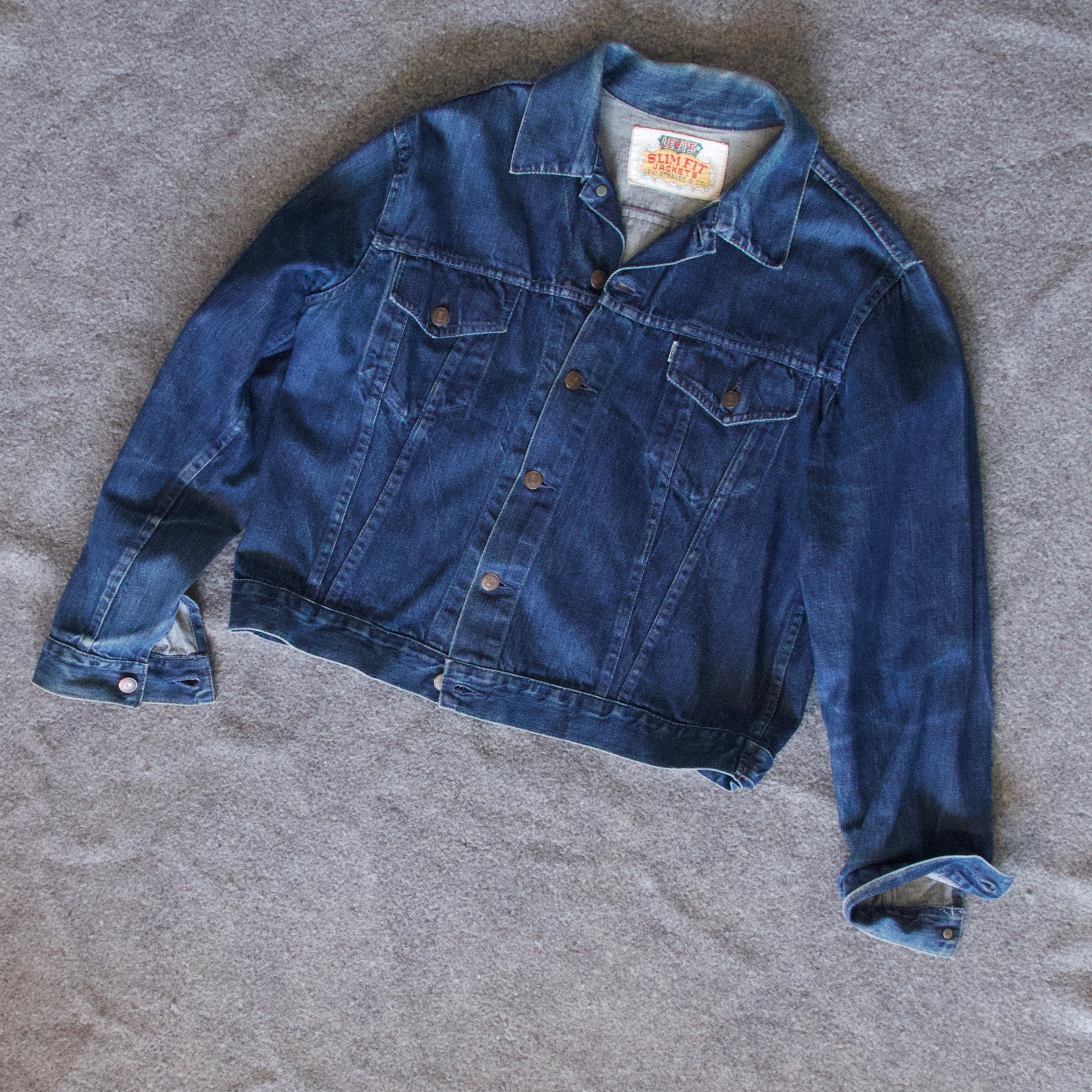 ジャケット・アウター LEVI'S SLIM FIT JACKETS BIG E 60's 70's 1960〜70's Levi's SLIM FIT Denim Jacket Big E - Etsy