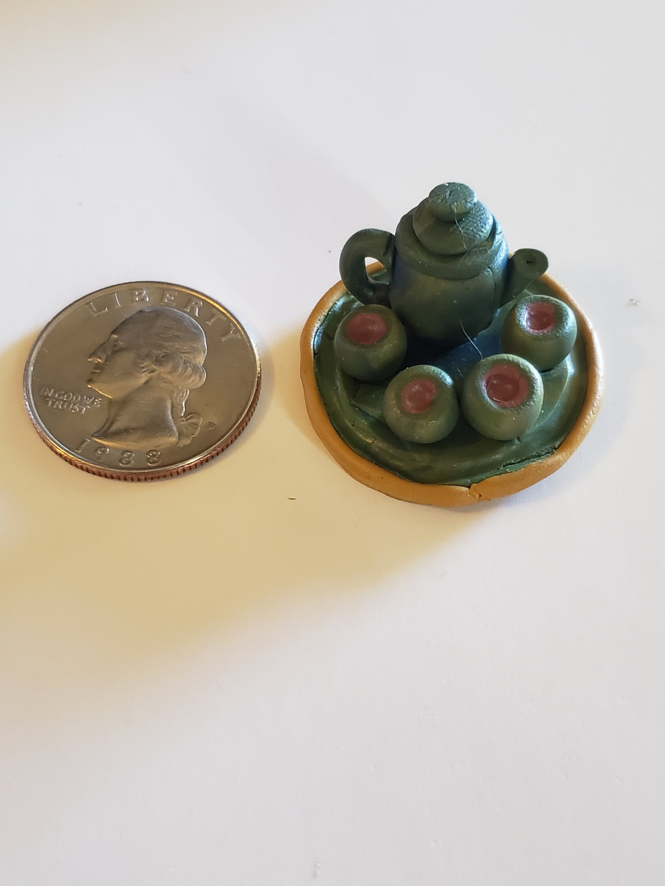 Teeny Tiny Jade Tea Set Etsy
