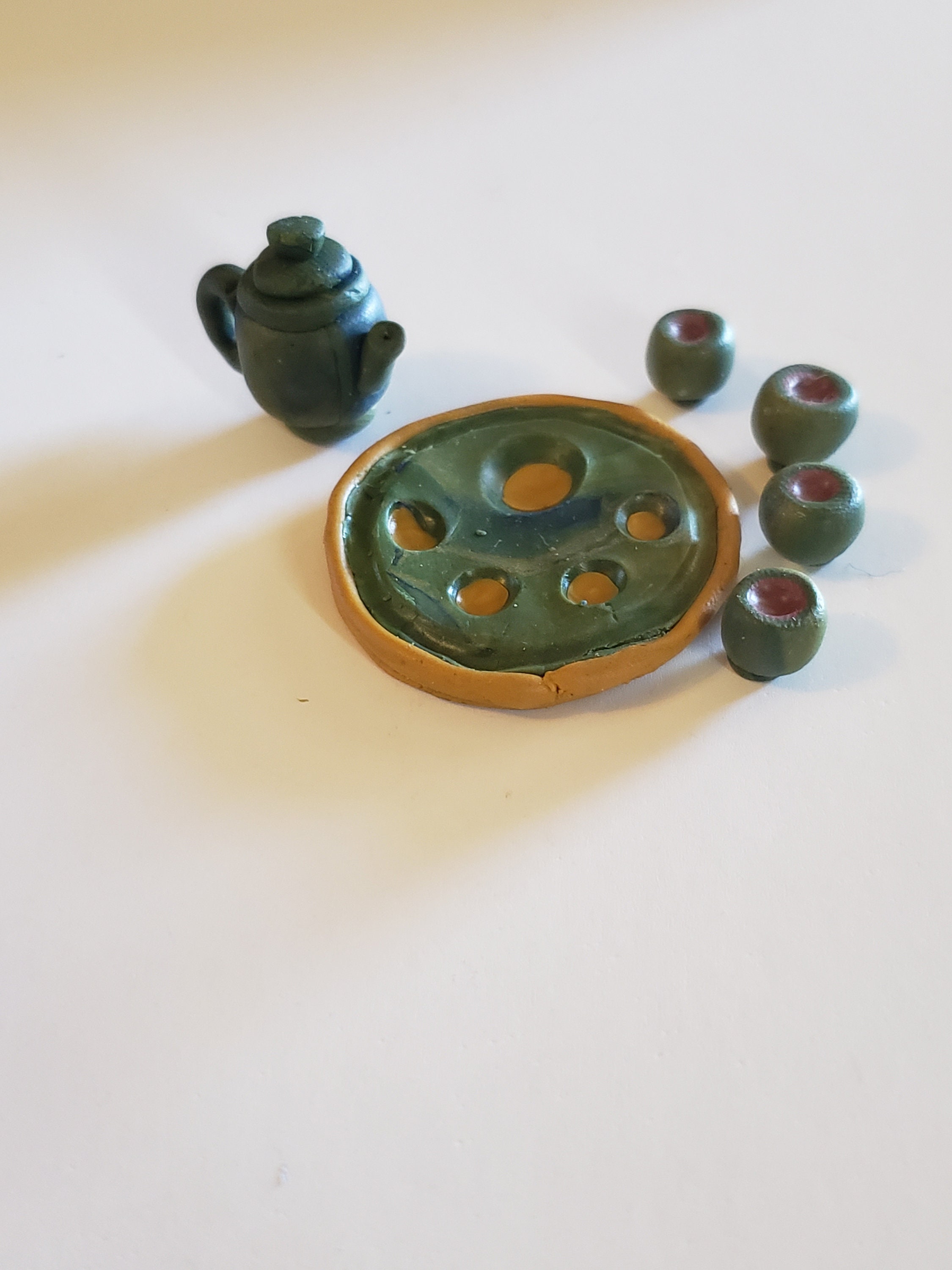 Teeny Tiny Jade Tea Set Etsy