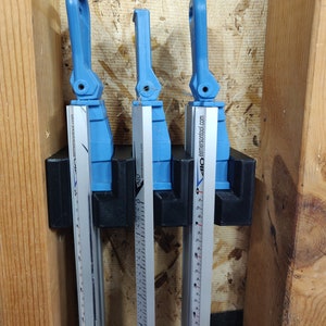 Straight Edge Clamp Rack // E. Emerson Tool and Peachtree ProGrip 3 Clamp, Wall Mount