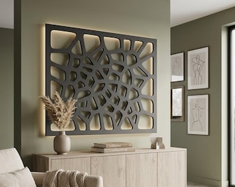 Geometrische dekorative Panel - CNC Digitale Dateien CO2 Laser VCarve Vectric Werkzeugweg Voronoi