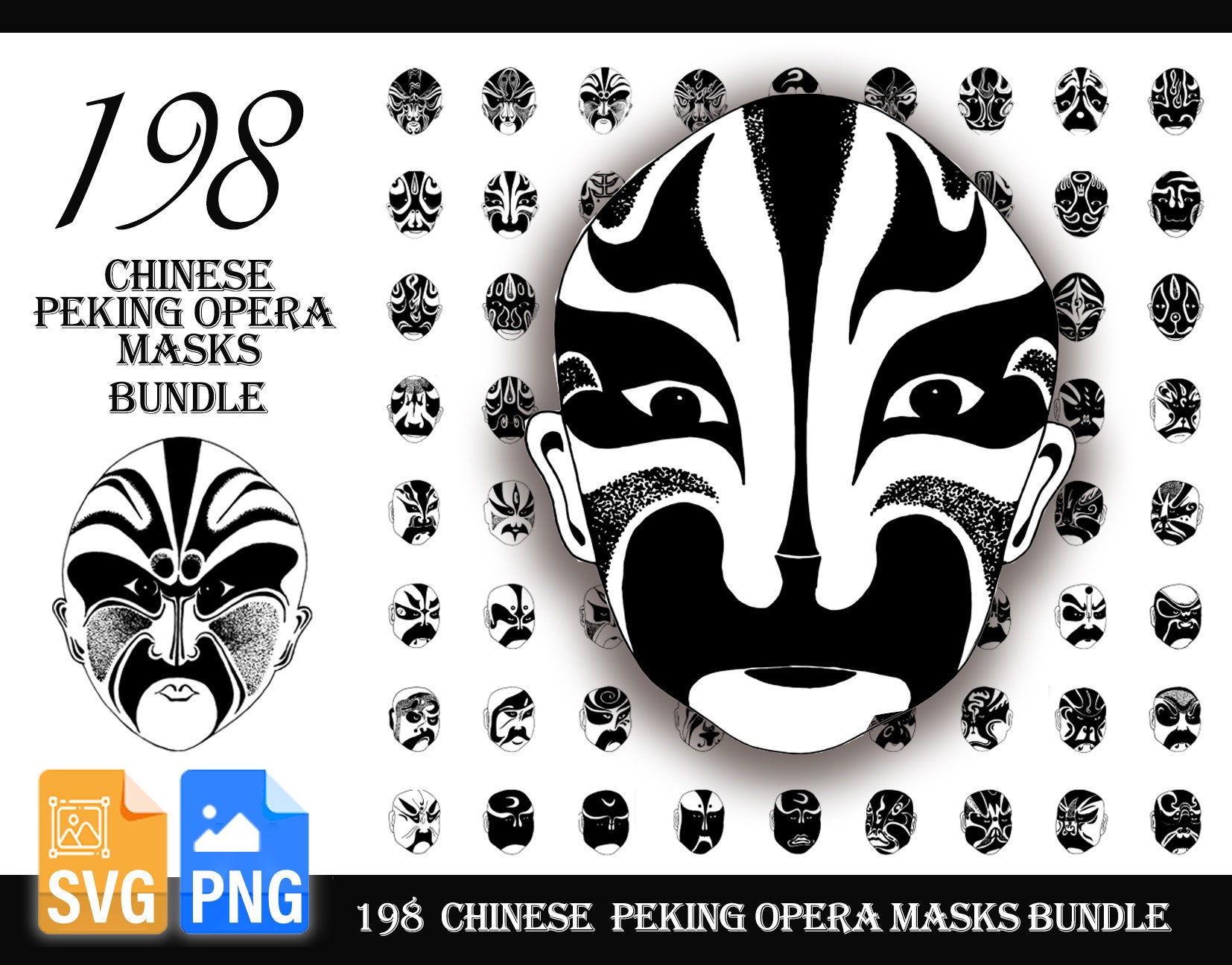 Beijing opera mask on the back