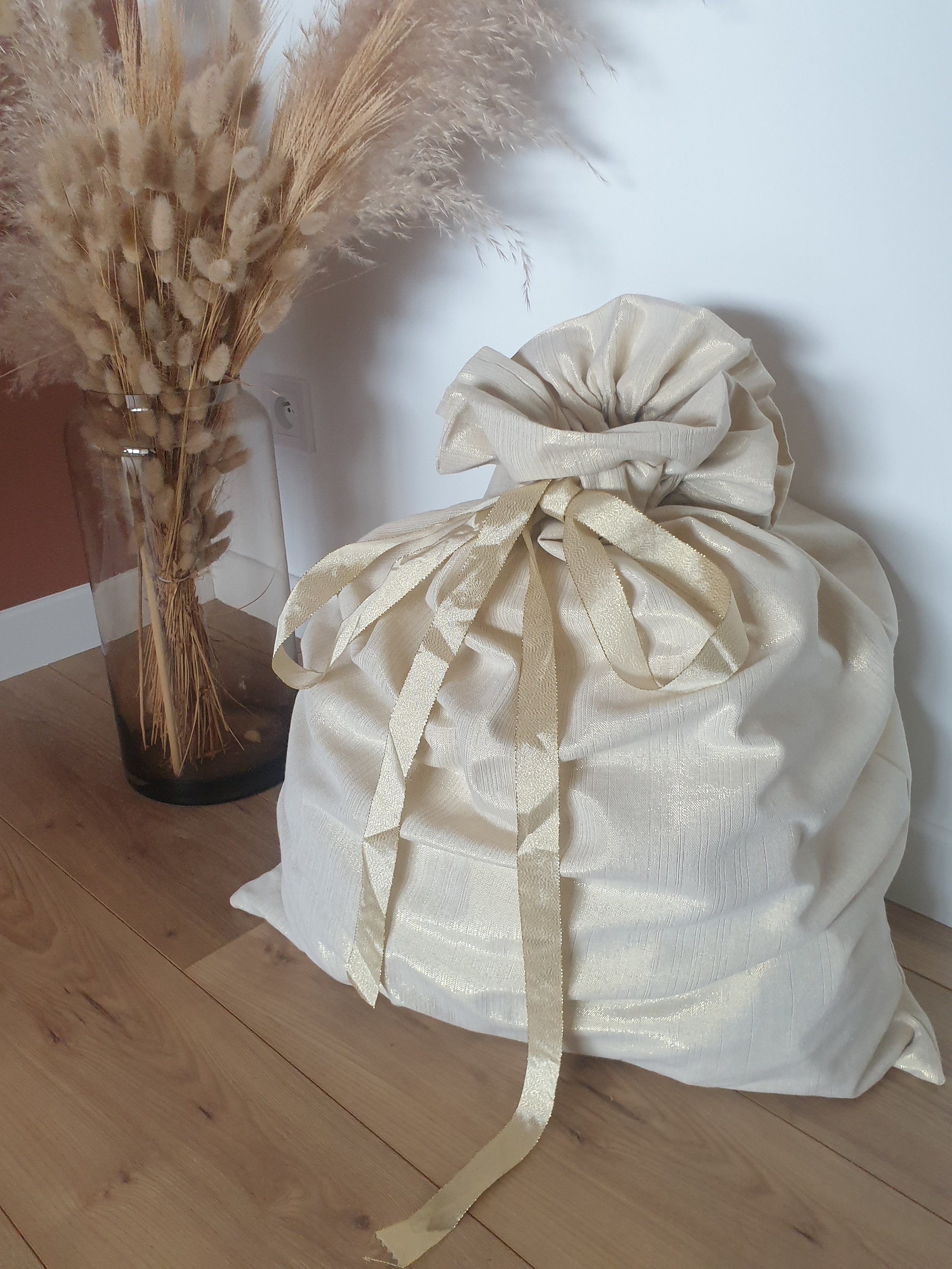 Hotte de Noël Xxl Collection Natural Gold