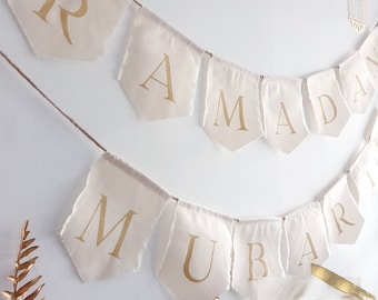 Pearlescent Gold Ramadan Mubarak Garland - Ramadan Wall Decoration