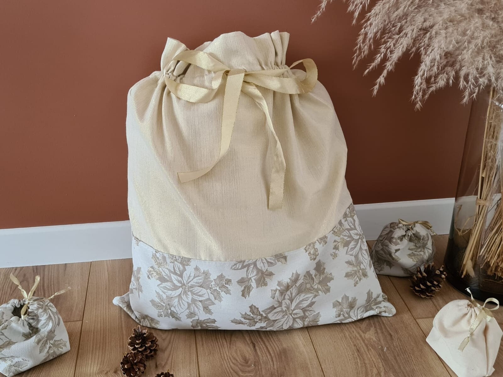 Hotte de Noël Xl Collection Natural Gold