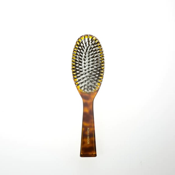 JASPE' TORTOISE Oval hair brush mixed pins -21.3X6 CM.