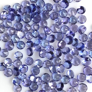 5 Pcs 3mm Natural Tanzanite faceted loose gemstone tanzanite round - Price per lot