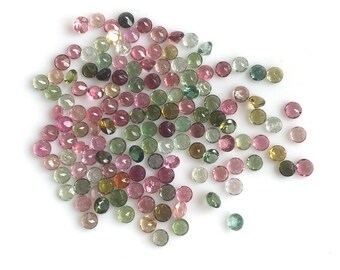 3mm Natural Tourmaline Faceted Round Gemstone: AAA Quality