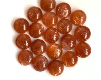 5 pezzi da 8 mm di pietra naturale del sole cabochon sciolta - Prezzo per lotto