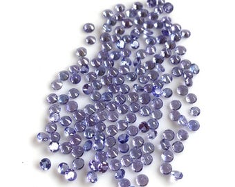 Natural Tanzanite Gemstone Lot – 2mm Round Cut, AAA Quality