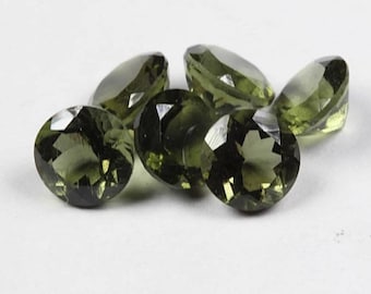 5 Pcs 6mm Moldavite gemstone loose moldavite stone - Price per lot