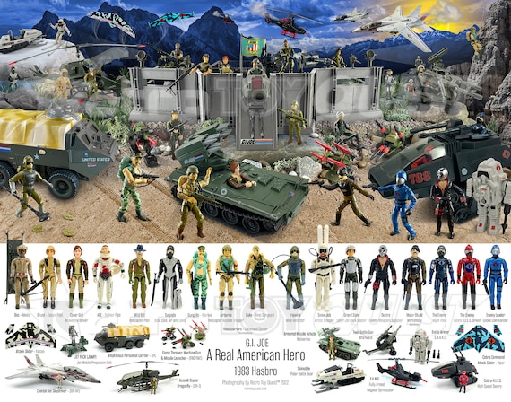 G.I. JOE A Real American Hero Action Figures Reference Print original 1983  Toy Line 