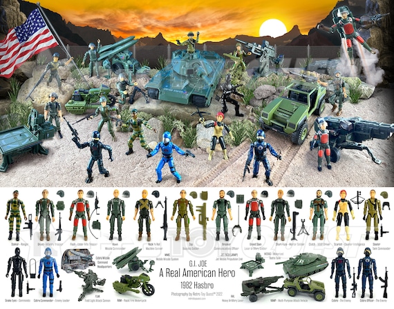 G.I. JOE A Real American Hero Action Figures Reference Print original 1982  Toy Line -  Sweden