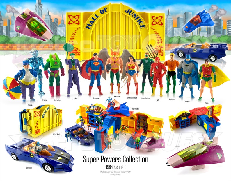 Super Powers Action Figures Reference Print original 1984 Toy Etsy
