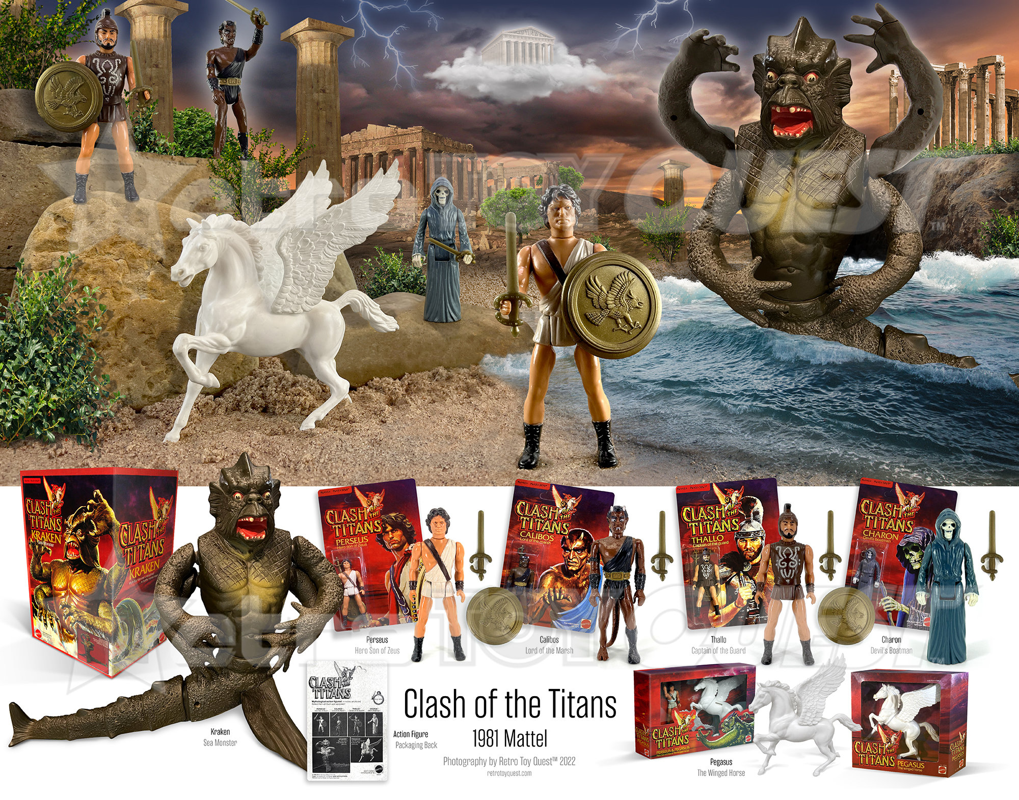 Clash of the Titans Action Figures Reference Print original 