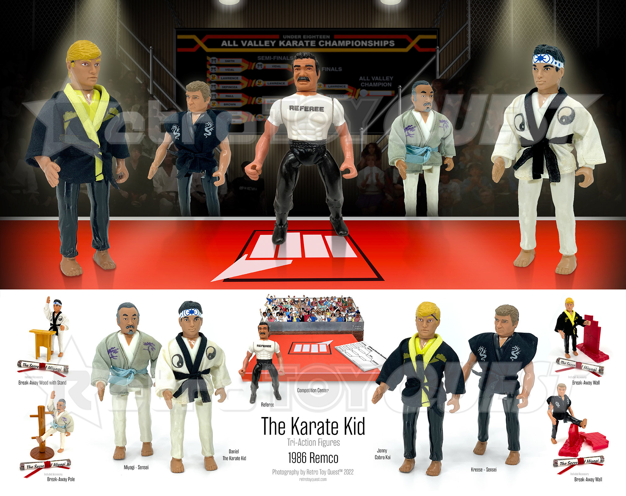 The Karate Kid Action Figures Reference Print original 1986 Toy