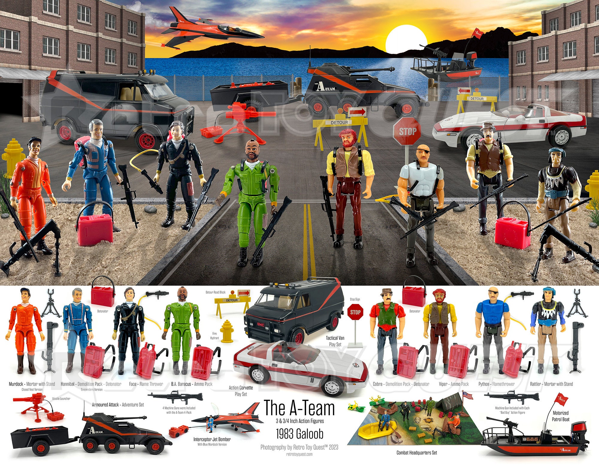The Ateam Action Figures Reference Print original 1983 Toy Line Etsy