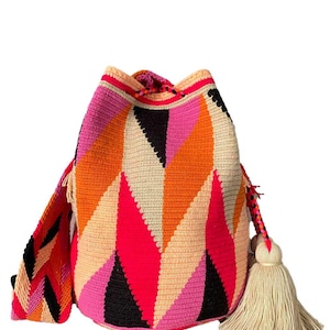 Colorful WAYUU BAG| Original Wayuu Mochila Bag| Colombian Crossbody Bag| Handmade Summer Bag