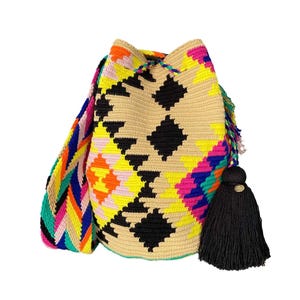 Exotic & Stylish Wayuu Crochet Bag/Large Summer Handmade Crossbody Bag / Crochet Purse from Colombia